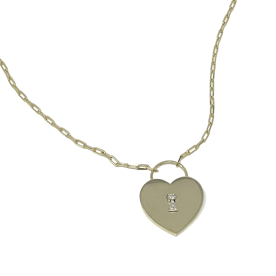 Padlock Heart Necklace – mariachristofilis Padlock Heart Necklace – mariachristofilis