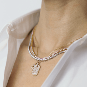 Pink Sapphire Tennis Necklace