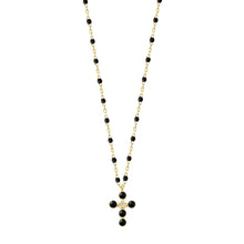 Load image into Gallery viewer, Pearled Cross Diamond Necklace, 16.5&quot;