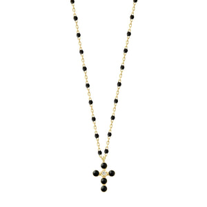 Pearled Cross Diamond Necklace, 16.5"