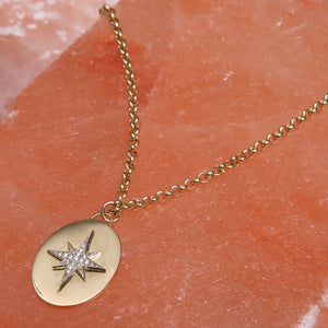 Oversized Oval North Star Charm