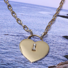 Load image into Gallery viewer, Padlock Heart Necklace