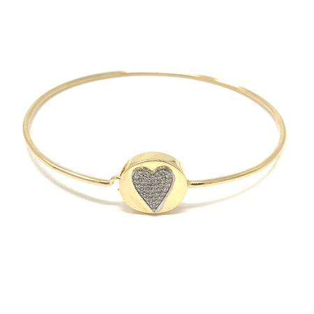 Round Face Heart Bangle