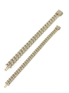 Large Pave Diamond Link Bracelet