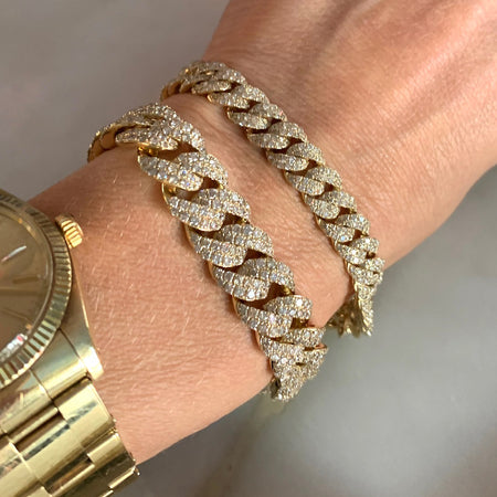 Large Pave Diamond Link Bracelet