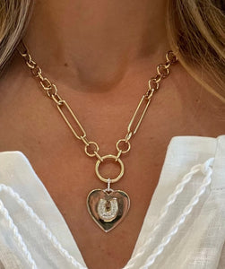 Heart With Horseshoe Charm