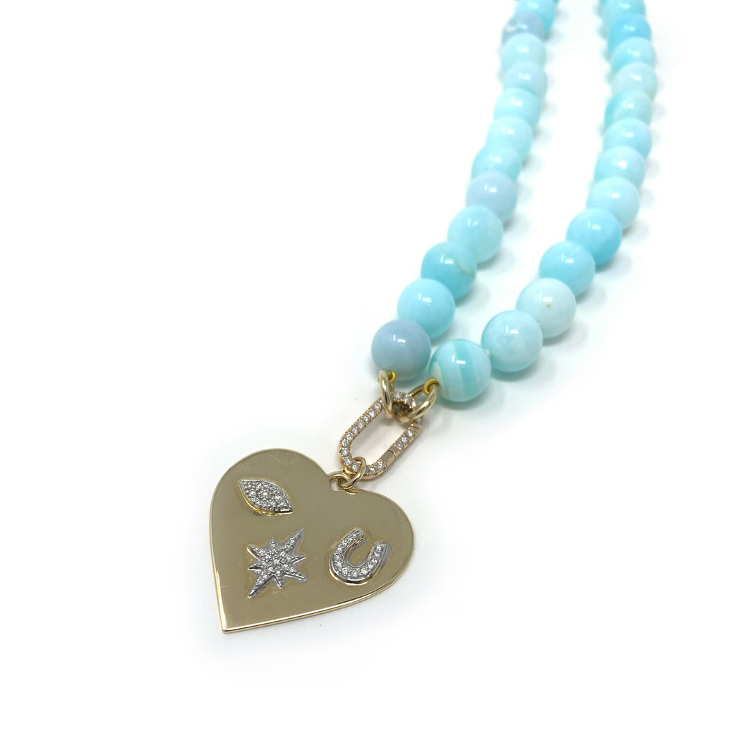 I Love U Heart Charm
