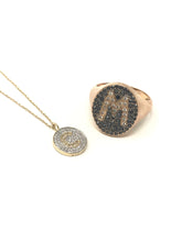 Load image into Gallery viewer, Mini Round Signet Necklace