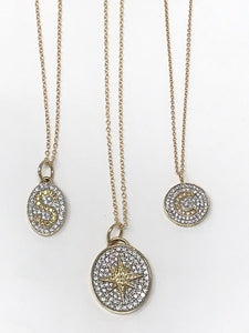 Mini Round Signet Necklace