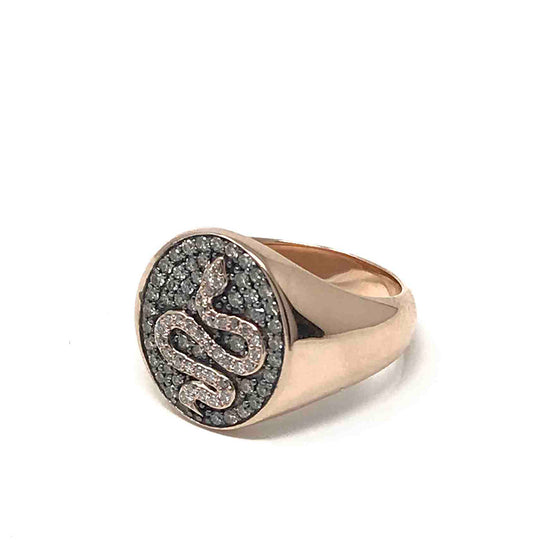 Snake sales signet ring