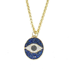 Load image into Gallery viewer, Large Oval Evil Eye Signet Charm