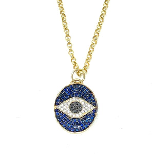 Large Oval Evil Eye Signet Charm