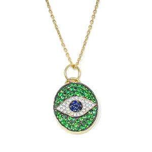 Large Oval Evil Eye Signet Charm