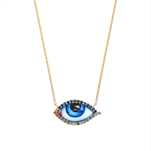 Load image into Gallery viewer, PETIT BLEU DIAMOND AND SAPPHIRE NECKLACE