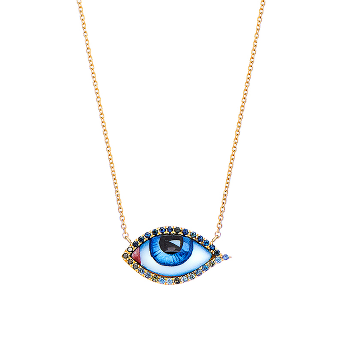 PETIT BLEU DIAMOND AND SAPPHIRE NECKLACE