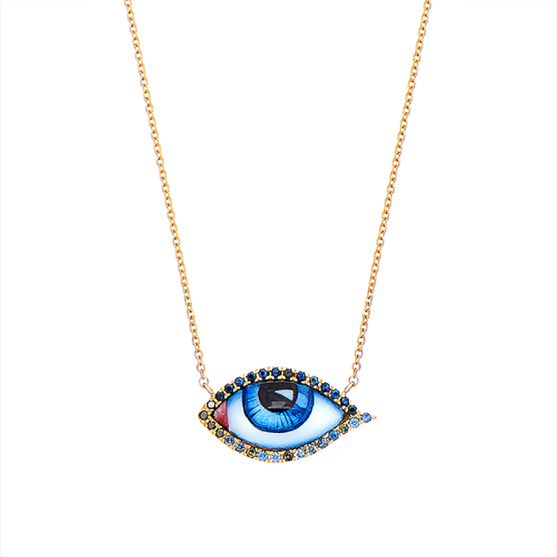PETIT BLEU DIAMOND AND SAPPHIRE NECKLACE