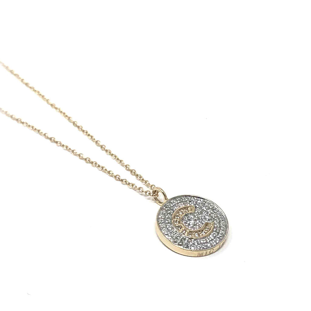 Mini Round Signet Necklace