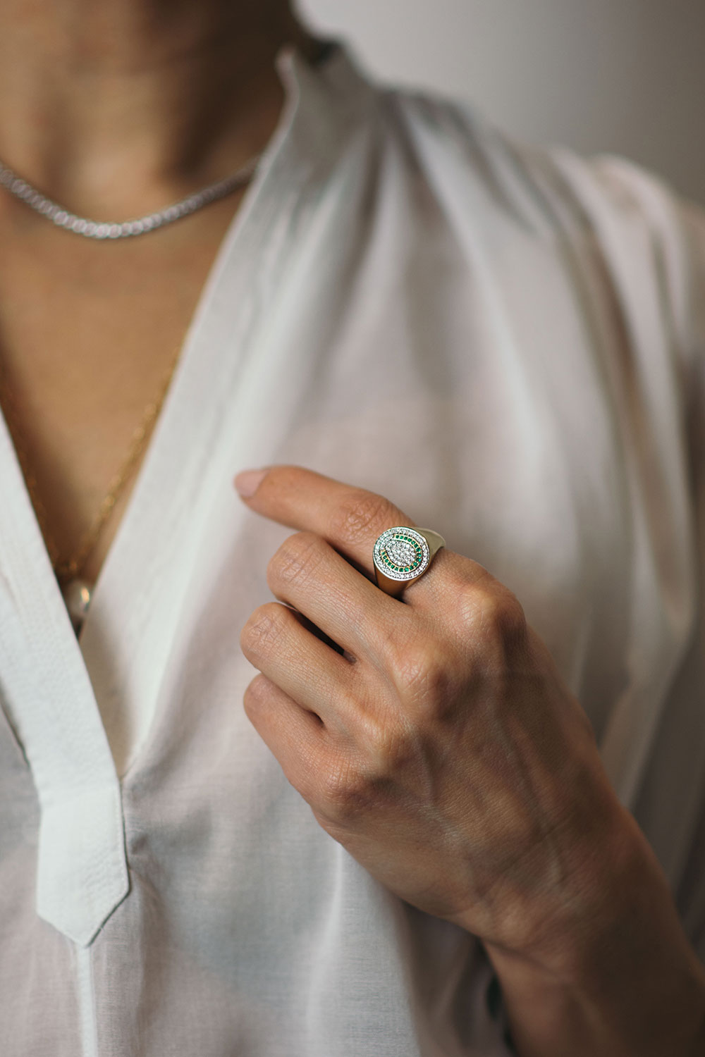 Fount of Grace Signet Ring Featuring Auspice Maria Monogram