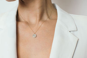 Mini Round Signet Necklace