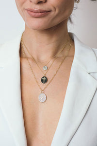 Mini Round Signet Necklace
