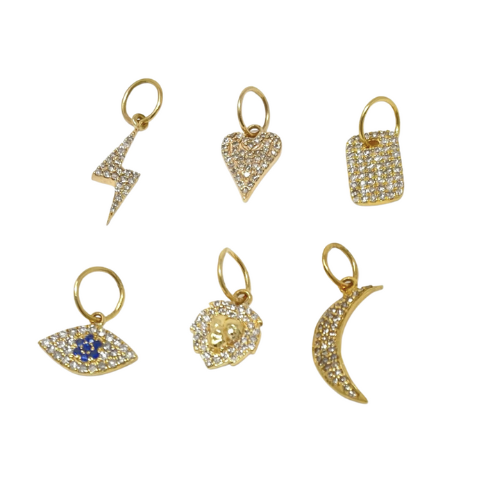 Pave Diamond Mini Charms