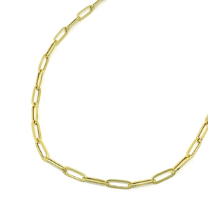Solid Gold Paperclip Chain