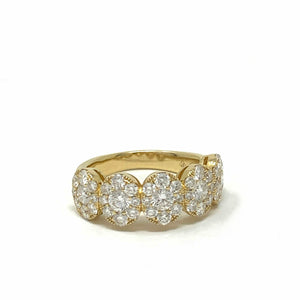 Medium Pave Cluster Oval Ring
