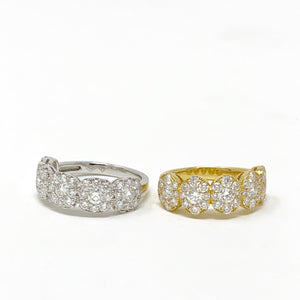 Medium Pave Cluster Oval Ring