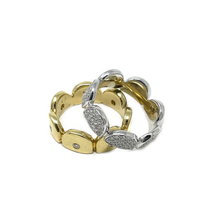 Half Moon With Pave Diamonds Ring