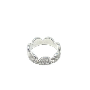 Half Moon With Pave Diamonds Ring
