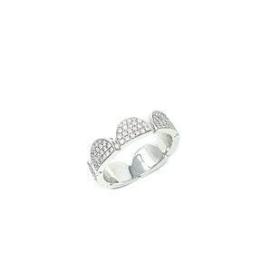 Half Moon With Pave Diamonds Ring