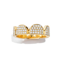 Load image into Gallery viewer, Half Moon With Pave Diamonds Ring