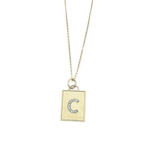 Rectangle Letter Charm