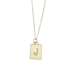 Rectangle Letter Charm