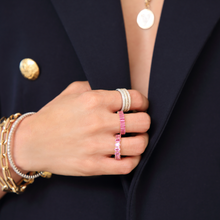 Load image into Gallery viewer, Pink Sapphire Baguette Eternity Band