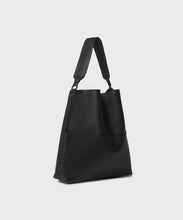 Load image into Gallery viewer, Slim M Tote in Black Grained Leather