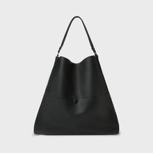 Load image into Gallery viewer, Slim Tote in Black Grained Leather