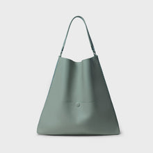 Load image into Gallery viewer, Slim Tote in Pistachio Grained Leather