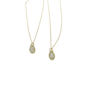 Small Oval Signet Charm Necklace