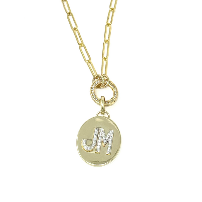 Two Letter Signet Charm