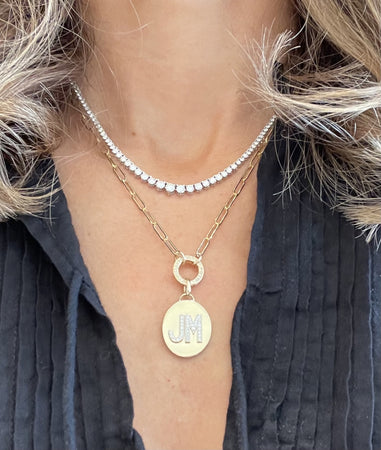 Two Letter Signet Charm