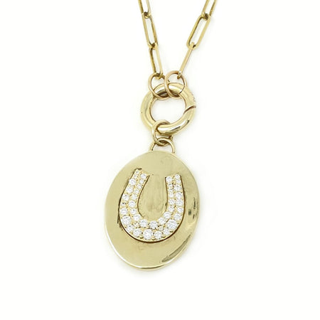 Oversized Oval Horseshoe Charm